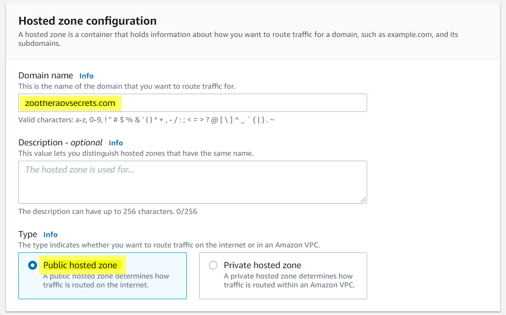 hosted-zone-configuration hosted-zone-configuration