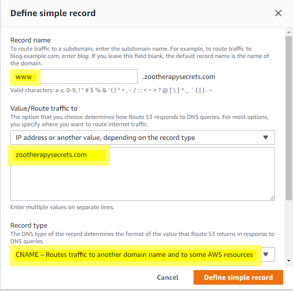 Create-cname-record Create-cname-record