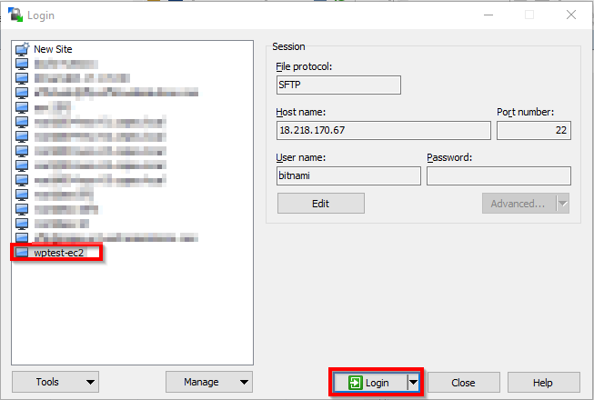 WinSCP-Session-Creation